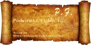 Podwinetz Fidél névjegykártya